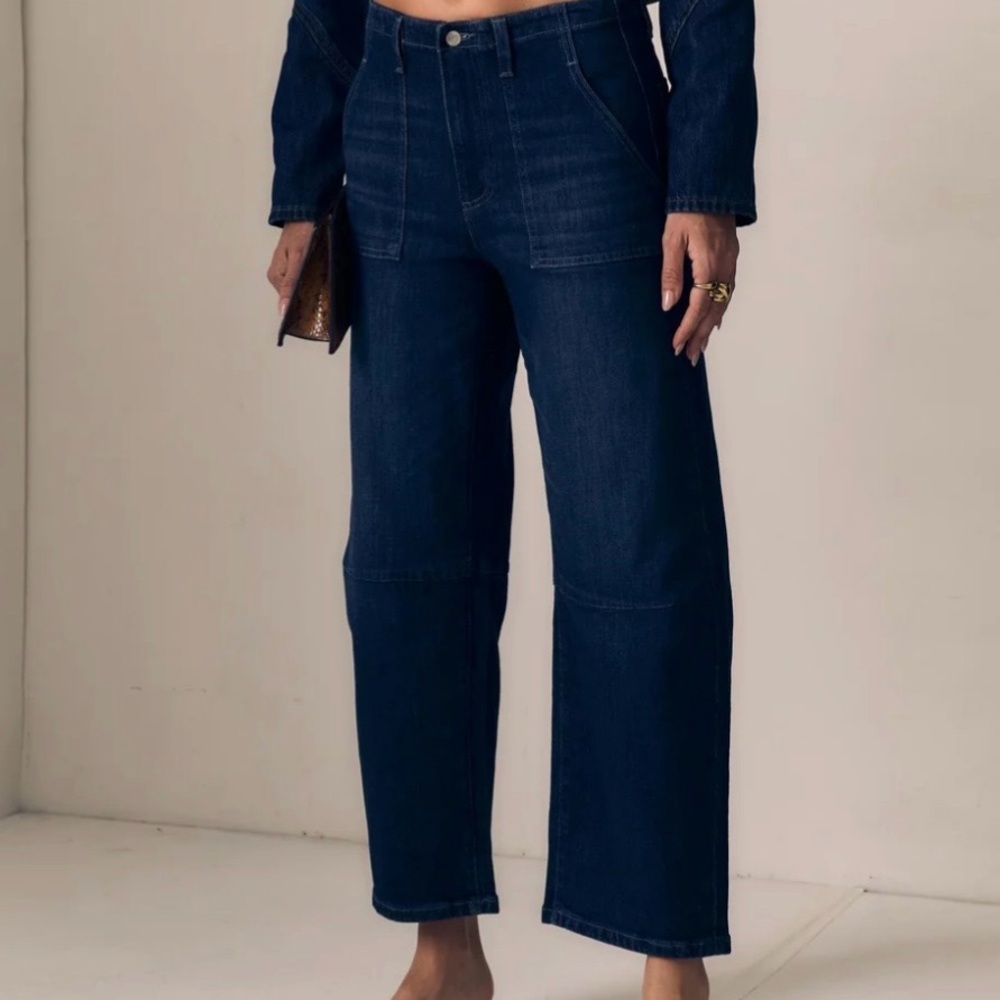 Le Jean Utility Soft Barrel Low-Slung Jeans